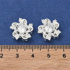 Brass Pave Cubic Zirconia Multi-Strands Links&nbsp;KK-B172-21S-01