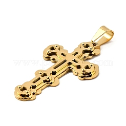Cross 304 Stainless Steel Big Pendants&nbsp;STAS-R171-07G