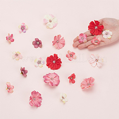 120Pcs 12 Colors Silk Cloth Flower&nbsp;DIY-WR0003-94