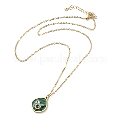 304 Stainless Steel Micro Pave Cubic Zirconia constellation Pendant Necklaces&nbsp;NJEW-R021-01G-02