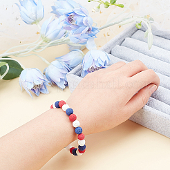 3 Strands 3 Style Synthetic Lava Rock Beads Strands&nbsp;G-OC0002-05A