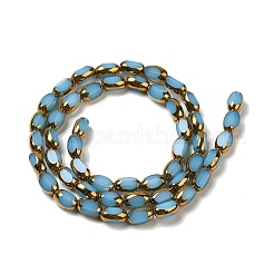 Electroplate Opaque Color Glass Beads Strands&nbsp;EGLA-Q127-A01-02D