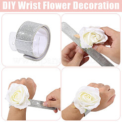Aluminium & Plastic & Imitation Leather Glitter Powder Cord Bracelets for Bridesmaid&nbsp;BJEW-WH0022-75