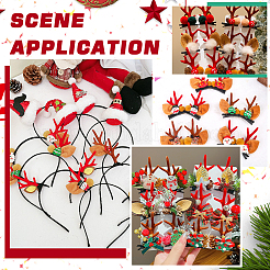 40Pcs 2 Styles Velvet Antler Snowman Hand Branch&nbsp;FIND-GF0007-08A