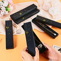 Gold Stamping Moon Printed Cardboard Paper Jewelry Necklace Packaging Boxes&nbsp;LS-CON-TAC0071-004A