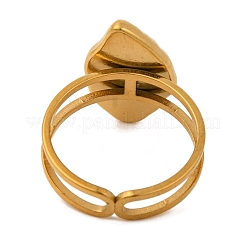 Oval Natural Tiger Eye Finger Rings&nbsp;RJEW-Q822-18G-01