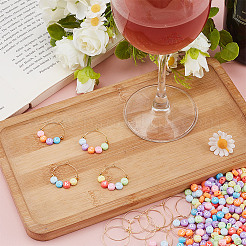 DIY Acrylic & Brass Wine Glass Charms Making Kits&nbsp;DIY-HY0002-89A