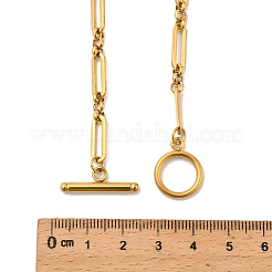 5MM 304 Stainless Steel Oval Link Chain OT Necklaces for Women&nbsp;NJEW-A059-04G