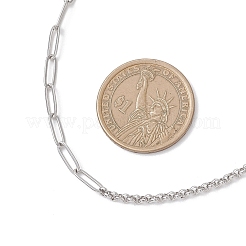 304 Stainless Steel Paperclip Chain Rolo Chain Necklaces&nbsp;NJEW-JN05771