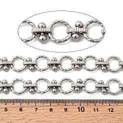 Alloy Textured Ring Link Chains&nbsp;CHC-P013-05P-01