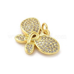 Brass Micro Pave Cubic Zirconia Pendants&nbsp;KK-S511-20G
