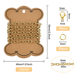 1M Brass Oval Paperclip Chains&nbsp;CHC-BC0001-15