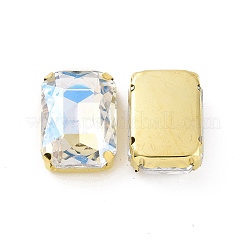 Rectangle Octagon Shape Sew on Glass Rhinestone&nbsp;X1-DIY-E062-01G-04