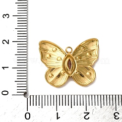 304 Stainless Steel Rhinestone Pendants&nbsp;STAS-L299-14G-05