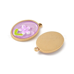 304 Stainless Steel Enamel Pendants&nbsp;STAS-U057-09G