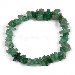 Unisex Chip Natural Green Aventurine Beaded Stretch Bracelets&nbsp;BJEW-S143-11