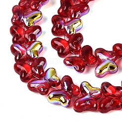 Baking Paint Electroplate Transparent Glass Beads Strands&nbsp;EGLA-Q136-03A-11