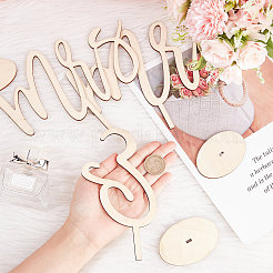 Mr and Mrs Sign for Wedding&nbsp;DJEW-WH0001-12