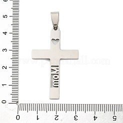 Non-Tarnish Mother's Day 201 Stainless Steel Pendants&nbsp;STAS-N103-188P