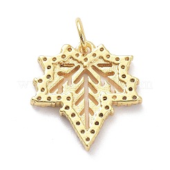 Brass Micro Pave Clear Cubic Zirconia Pendants&nbsp;ZIRC-L091-087G