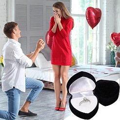 Valentine's Day Velvet Ring Storage Boxes&nbsp;AJEW-CL0004-89A