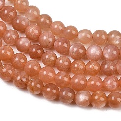 Natural Sunstone Beads Strands&nbsp;G-P621-6mm-01