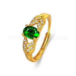 Brass Micro Pave Cubic Zirconia Finger Rings&nbsp;WG06E15-02