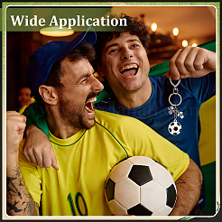 8Pcs PVC Football & Alloy T-Shirt with Soccer Ball with Word Pendant Decorations&nbsp;KEYC-PH01644