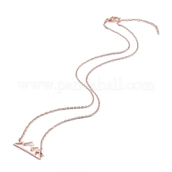 304 Stainless Steel Alps Pendant Necklaces&nbsp;NJEW-Z001-01RG