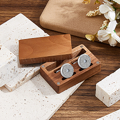 Wood Cuff-link Gift Storage Magnetic Boxes&nbsp;WOOD-WH0062-27B