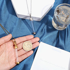 2Pcs 2 Colors Stainless Steel Cable Chain Necklaces&nbsp;NJEW-CA0001-23A