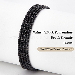 2 Strands Natural Black Tourmaline Beads Strands&nbsp;G-OC0005-30