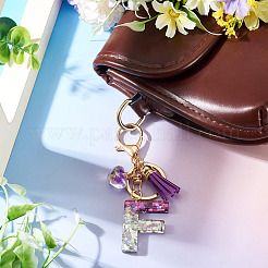 Alloy Resin Heart Keychains&nbsp;KEYC-TADJ0002-01G-F