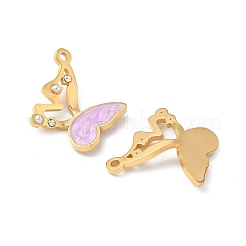 304 Stainless Steel Enamel Pendants&nbsp;STAS-U057-08G-01