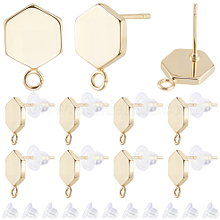 Brass Stud Earring Findings&nbsp;KK-BBC0028-29A