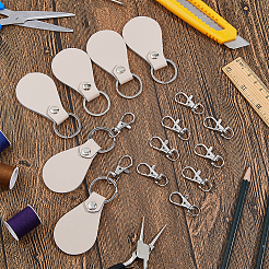 DIY Teardrop PU Leather Keychsin Making Kits&nbsp;DIY-FH0007-82