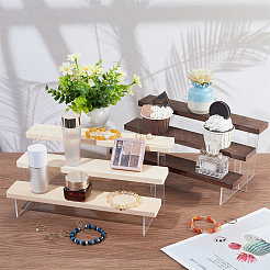 3-Tier Assembled Transparent Acrylic Organizer Display Risers&nbsp;ODIS-WH0029-89A-01