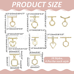 40Pcs 10 Styles Alloy Toggle Clasps&nbsp;FIND-ME0002-90