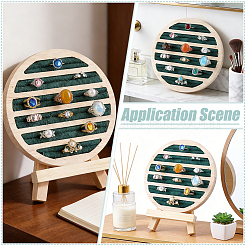 Round Wooden Ring Display Easels&nbsp;RDIS-WH0032-005B