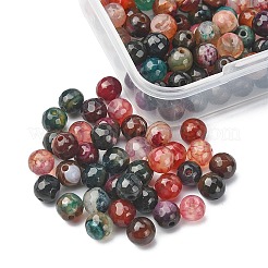 130Pcs Dyed Natural Multi-Color Agate Beads Strands&nbsp;G-YW0001-29A
