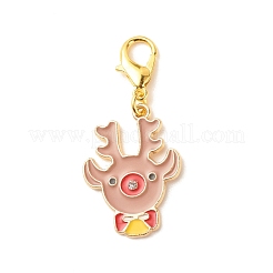 Christmas Theme Alloy Enamel Pendant Decorations&nbsp;HJEW-JM00667