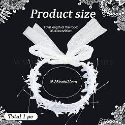 Alloy with Plastic Imitation Pearl Mesh Headpiece Cap&nbsp;AJEW-WH20054-127