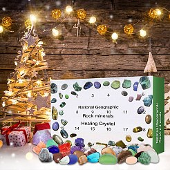 24 Grids Raw Rough Natural Healing Crystal Gemstone Blind Boxes for Christmas&nbsp;AJEW-WH0460-007