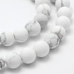 Natural Howlite Beads Strands&nbsp;G-F518-22-8mm