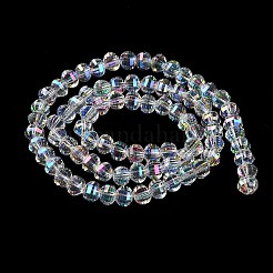 Transparent Electroplate Glass Beads Strands&nbsp;GLAA-Q099-C01-14-1