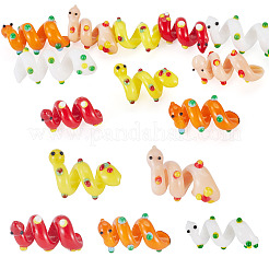 10Pcs 5 Colors Handmade Lampwork Enamel Beads&nbsp;LAMP-TA0002-48B