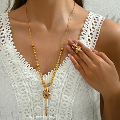 Bohemian Vintage Alloy Earrings & Necklaces Sets with Colorful Rhinestones and Tassels&nbsp;PH5117