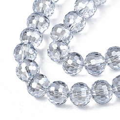 Electroplate Transparent Glass Beads Strands&nbsp;EGLA-N002-31-F01