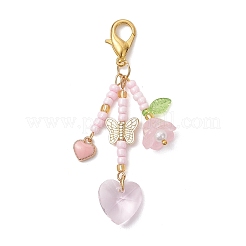 Glass Seed Beaded Pendant Decorations&nbsp;HJEW-MZ00405-01
