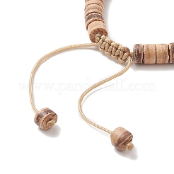 Coconut Adjustable Braided Bead Bracelet for Men Women&nbsp;BJEW-JB09290
